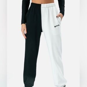 Adika half black half white sweatpants